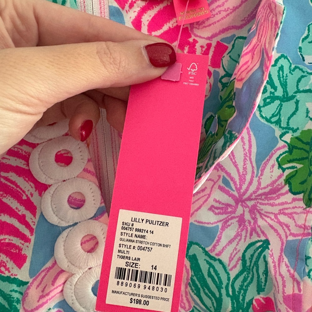 NWT Lilly Pulitzer Guliana Stretch Shift Dress - Picture 2 of 4